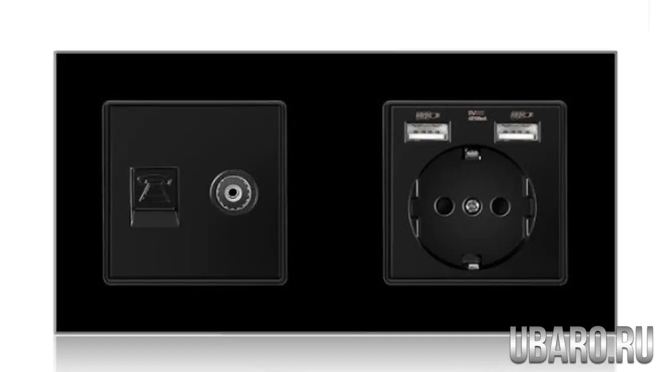 Телефон-телевизор -USB -розетка DS-172-RJ11TV-U1