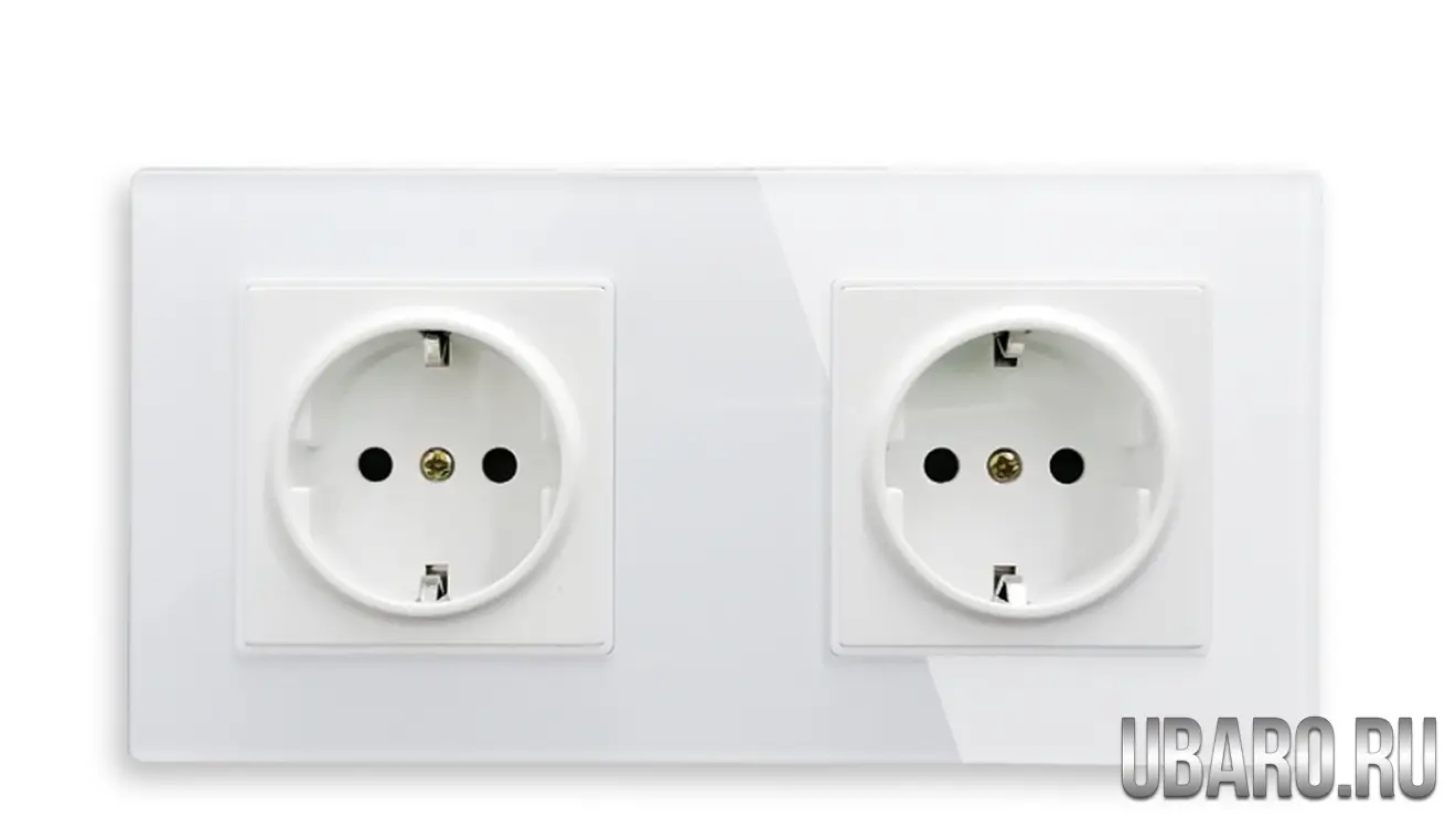 Розетка двойная белая DS-172-W2 (46)