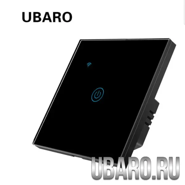 Сенсорный Wifi выключатель одноклавишный черный ZS-BB001-T(20)