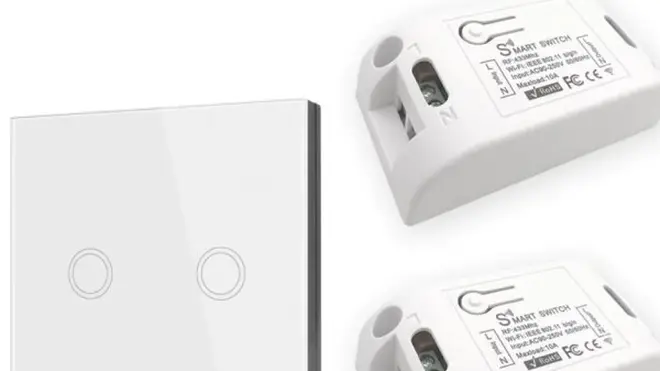 Беспроводной сенсорный выключатель двухклавишный