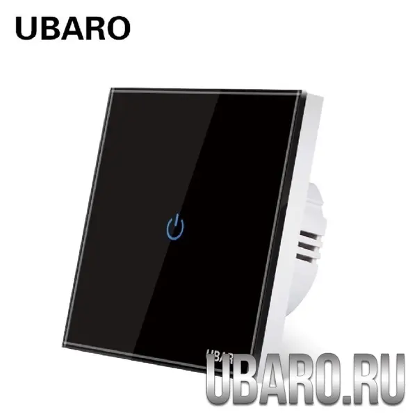 Сенсорный выключатель одноклавишный черный LG-BW1X (1)