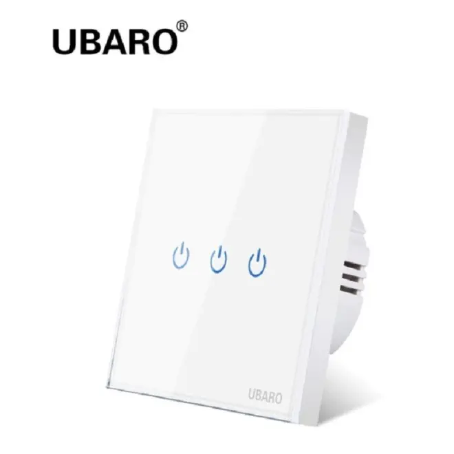 Сенсорный выключатель трехклавишный белый  LG-WW3X