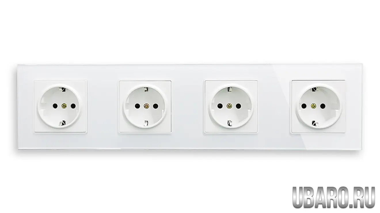 Розетка четверная белая DS-344-W4 (42)