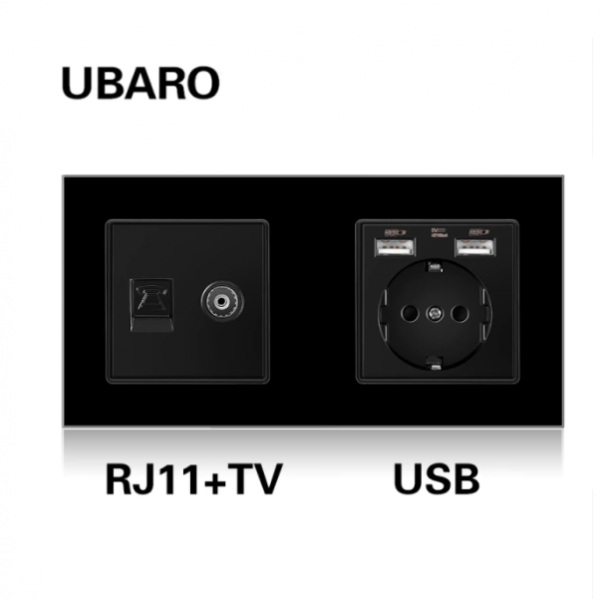 Телефон-телевизор -USB -розетка DS-172-RJ11TV-U1