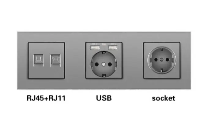 Интернет -телефон-USB-розетка -розетка RJ45RJ11-U1