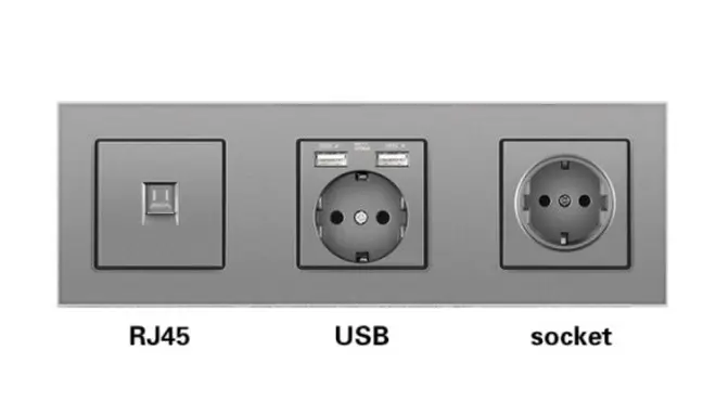 Интернет -USB-розетка -розетка RJ45-1-U1-H1