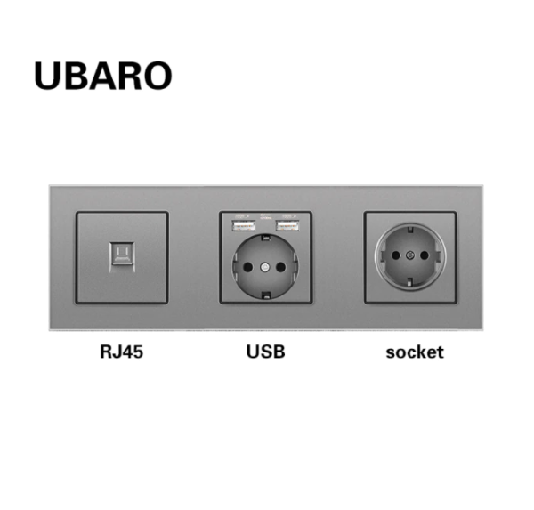 Интернет -USB-розетка -розетка RJ45-1-U1-H1