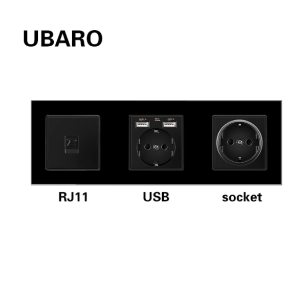 Телефон-USB-розетка-розетка RJ11-1-U1-B1